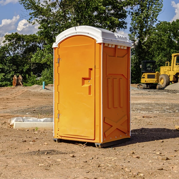 how often are the porta potties cleaned and serviced during a rental period in Jackson County CO